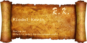 Riedel Kevin névjegykártya